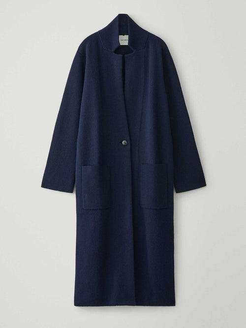 Amie Coat Navy | LISA YANG | Mörkblå kappa i 100% kashmir