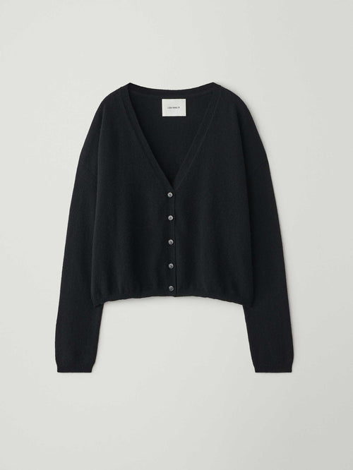 Abby Cardigan Black | LISA YANG | Svart v-ringad kofta i 100% kashmir 